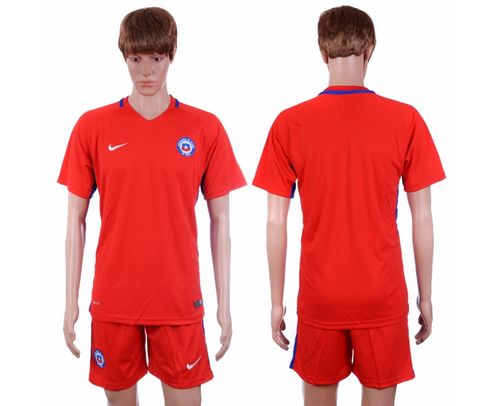 Chile Blank Home Soccer Country Jersey